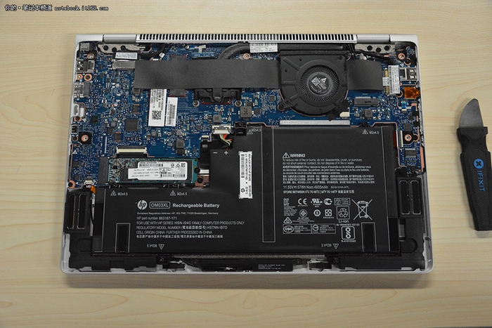 removing HP EliteBook x360 1030 G2 bottom case