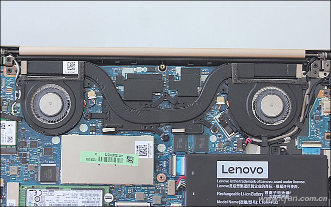 Lenovo ideapad 720S heat sink and cooling fan