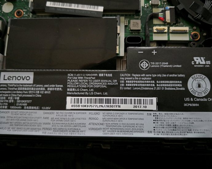 ThinkPad T480 internal battery